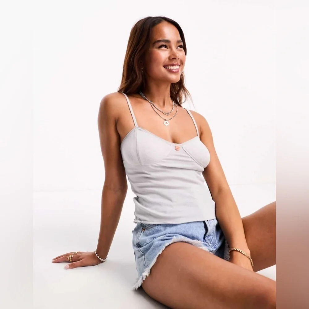 *Final Price* Intimately by Free People | Weekend Vibe Cami in Light Gray Small